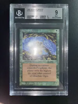MTG Ghazban Ogre BGS 9Q++ Arabian Nights 1993 Graded NM - Image 2