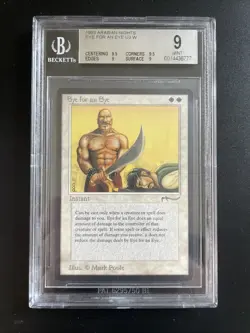 MTG Eye for an Eye BGS 9Q++ Arabian Nights 1993 Graded NM - Image 1