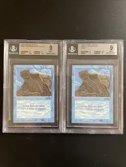 MTG Giant Tortoise (Light & Dark) BGS 9Q+/++ Arabian Nights 1993 Graded NM - Image 1