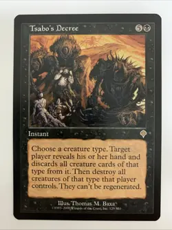 MTG NM Tsabo's Decree Invasion Free Shipping In The US With Tracking - Image 1