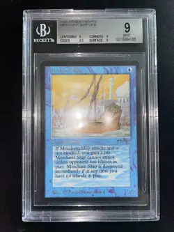 MTG Merchant Ship BGS 9Q+ Arabian Nights 1993 Graded NM - Image 2