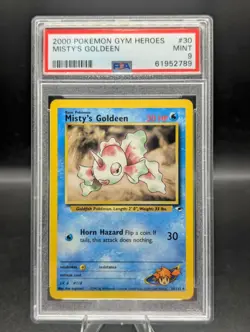 2000 POKEMON GYM HEROES #85 MISTY'S GOLDEEN PSA 9 💧💧💧 - Image 1