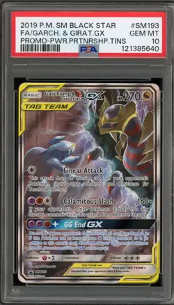 Pokemon Garchomp & Giratina GX Power Partnership Tin Full Art Promo SM193 PSA 10 - Image 1