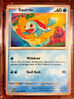 Squirtle Common #007 - CGC GEM MINT 10 - 2023 Scarlet & Violet 151 - Pokemon TCG - Image 2