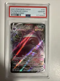 Pokemon 2021 Gengar VMAX 157/264 Single Strike Fusion Strike GEM MINT PSA 10 - Image 1