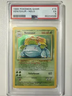 Pokemon PSA 5 Venusaur 015/102 Base Set Holo - Image 1