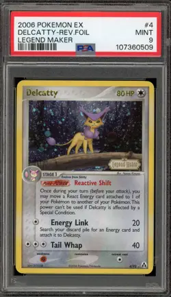 Pokemon Delcatty EX Legend Maker Reverse Holo Rare #4 PSA 9 Mint - Image 1