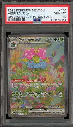 Pokemon Venusaur 151 MEW EN Special Illustration Rare #198 PSA 10 Gem Mint - Image 1