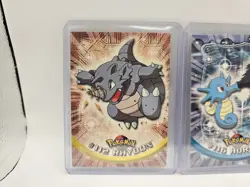 Topps Blue Logo Lot - Pokemon - Rhydon, Exxegcute, Drowzee, Horsea Lot Of 4 - Image 2