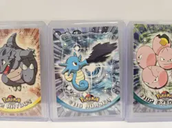 Topps Blue Logo Lot - Pokemon - Rhydon, Exxegcute, Drowzee, Horsea Lot Of 4 - Image 3