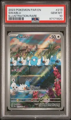 PSA 10 Swablu 213/182 Illustration Rare Paradox Rift PAR English Pokemon - Image 1