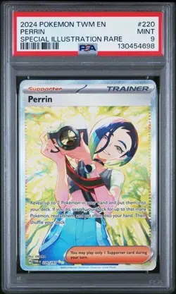 2024 POKEMON TWM EN PERRIN SPECIAL ILLUSTRATION RARE SIR #220/167 PSA 9 MINT - Image 1
