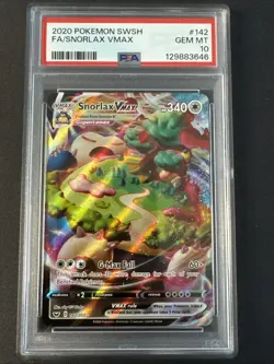 Pokemon - Sword & Shield - 2020- Snorlax VMAX - 142 - PSA 10 - Image 1