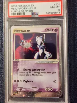 2003 Pokemon EX Ruby & Sapphire #101 Mewtwo EX HOLO - Image 1