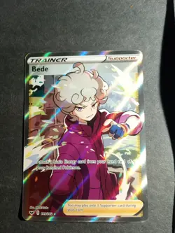 Bede Full Art Trainer 199/202 Pokemon Sword & Shield Holo Pokemon TCG NM - Image 1