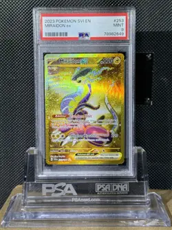 2023 POKEMON SVI EN-SCARLET & VIOLET #253 MIRAIDON EX HYPER RARE PSA 9 MINT - Image 1