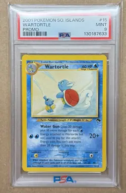 2001 Pokemon Southern Islands Wartortle #15 - PSA 9 MINT CLEAN! - Image 1
