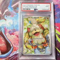 Pokemon Hisuian Growlithe Sv06 Twilight Masquerade 181/167 Illustration Rare PS… - Image 1