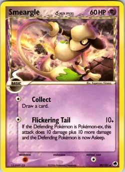 Smeargle (Delta Species) 39/101 Dragon Frontiers Pokemon TCG LP Normal - Image 1