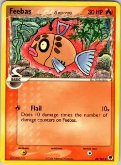 Feebas (Delta Species) 49/101 Dragon Frontiers Pokemon TCG LP Normal - Image 1