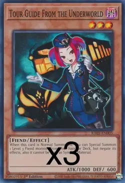 3X Yugioh Tour Guide From the Underworld RA01-EN005 Super Rare 1st Edition NM - Image 1