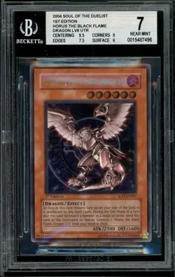 Horus The Black Flame Dragon Lv6 SOD-EN007 Ultimate Rare 1st Ed Yugioh Bgs 7 - Image 1