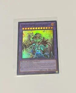 2x Yu-Gi-Oh! Gladiator Beast Claudius #SUDA-EN038 1st Ed Super Rare (NM) - Image 2