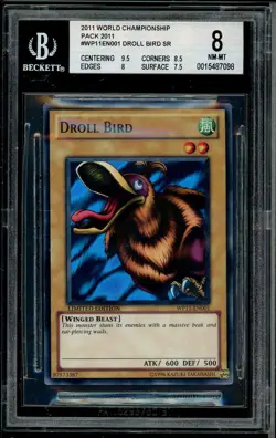 Droll Bird WP11-EN001 Super Rare Yugioh Bgs 8 Silver *098 - Image 1