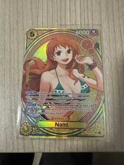 Bandai One Piece CCG Extra Booster Nami EB03-053 SP Special Foil 6000 Power Card - Image 1