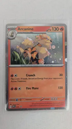 Pokemon TCG Card Scarlet & Violet Black Star Promo Arcanine Holo SVP011 - Image 1