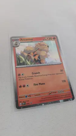 Pokemon TCG Card Scarlet & Violet Black Star Promo Arcanine Holo SVP011 - Image 2