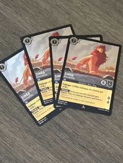 4x cards Disney Lorcana SIMBA Returned King `189/204 Playset FOIL - Image 1