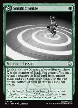 Seismic Sense - #195 (Lesson) - Avatar: The Last Airbender - CUC NM MTG - Image 1