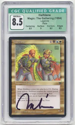 Graded Signed Halfdane CGC 8.5 Legends Artist Melissa Benson MTG Reserved List! - Image 1