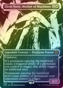 1x FOIL Elesh Norn, Mother of Machines Showcase Phyrexia: All Will Be One NM MTG - Image 1