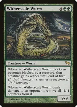 2x Witherscale Wurm Shadowmoor MP MTG - Image 1