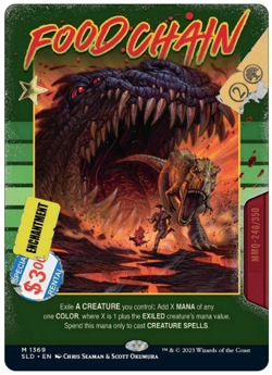 1x Food Chain Borderless Secret Lair Drop NM MTG - Image 1