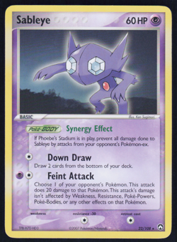 Sableye 22/108 Pokemon EX Power Keepers English Rare - Image 4