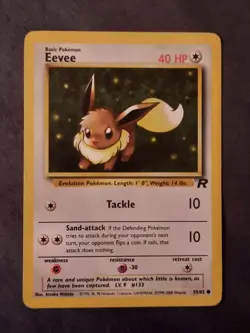 Pokemon Card TCG Eevee Team Rocket 55/82 Regular Unlimited Common - Image 1
