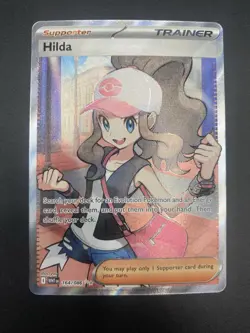 Pokemon Card TCG Hilda Trainer Ultra Rare Full Art White Flare 164/086 NM - Image 1