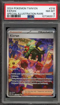 Pokemon Kieran Twilight Masquerade Special Illustration Rare #218 PSA 8 - Image 1