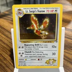 2000 POKEMON GYM HEROES #7/132 LT. SURGE'S FEAROW HOLO - Image 1