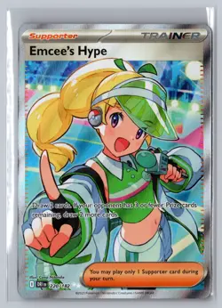 Pokemon SV10: Destined Rivals #220/182 Emcee's Hype Full Art Trainer 2025 - Image 1