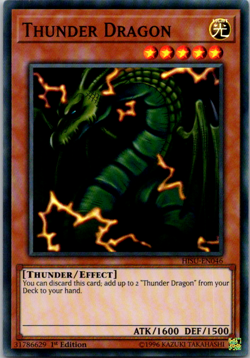 Yugioh Thunder Dragon - HISU-EN046 - 1st Ed. Super Rare - Image 1