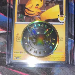 Pikachu (Pokemon Day 2026) 051/162 Stamped Cosmo Holo Card With Token - Image 4