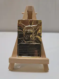 1999 Burger King Pokemon Pikachu Trading Card Gold Plated 23K Nintendo Rare - Image 2