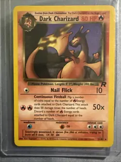 Pokemon Card Dark Charizard 21/82 Team Rocket-Unlimited Edition Regular NON HOLO - Image 1