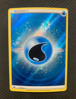 Water Energy 154/159 Rare Holo Pokemon Card - Sw&Sh Crown Zenith set - NM - Image 1