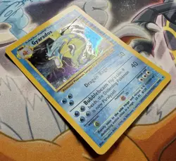 A Gyarados Holo Rare 6/102 Base Set Unlimited Pokemon Card HP Creased - See Pics - Image 4