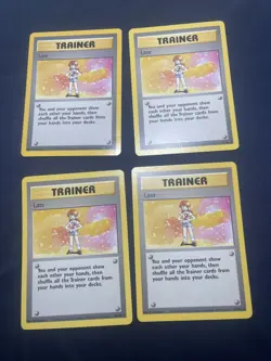 Pokemon Lass Base Set Trainer Card Lot 75/102 Regular Finish English 1999 (4) - Image 1